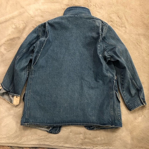 LL Bean Vintage Denim Chore Barn Coat Jacket size medium - Picture 8 of 15